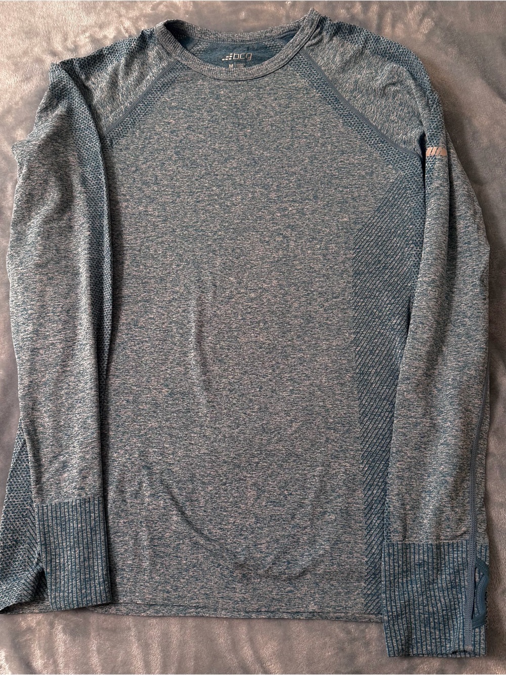 BCG Women’s Heathered Slate Long-Sleeve athletic shirt